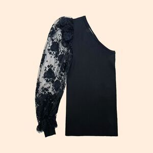 Givenchy One Shoulder Mesh Top